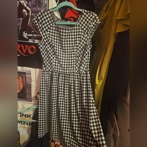 Elle Black and White Gingham dress.